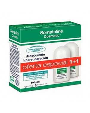 Somatoline Cosmetic Desosorante Hombre Roll On Piel Sensible duplo 40+40 ml