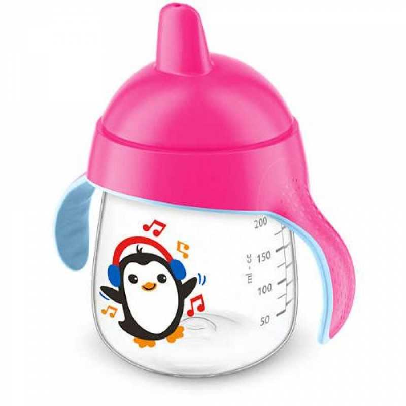 Avent vaso antigoteo pingüino rosa +12 meses 260ml