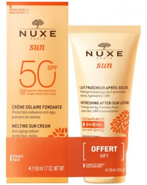 Nuxe Sun Crema Facial SPF50 50ml+Loción Aftersun 50ml de Regalo 2 uds x 1